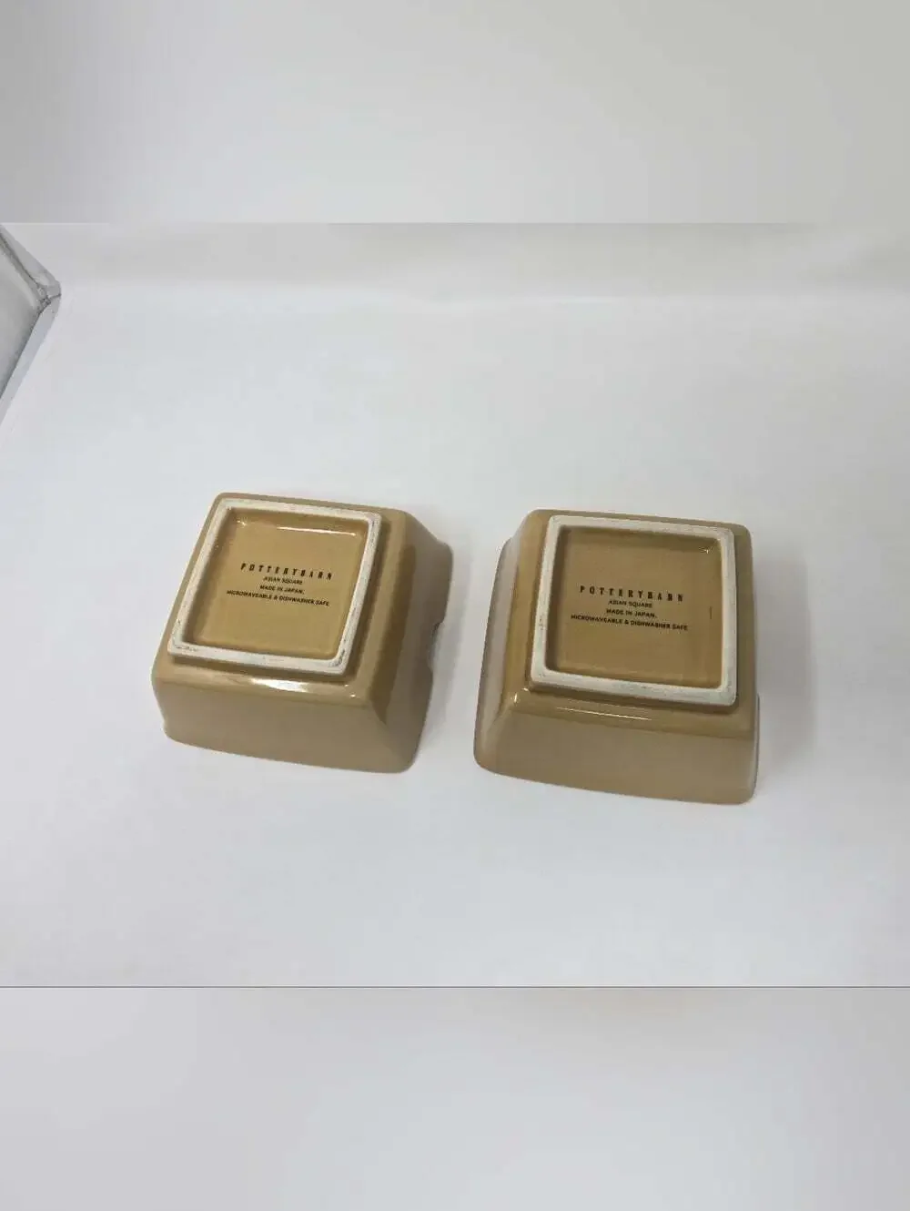 Pottery Barn Asian Square Noodle Soup Bowls Set of 2 Made in Japan 6